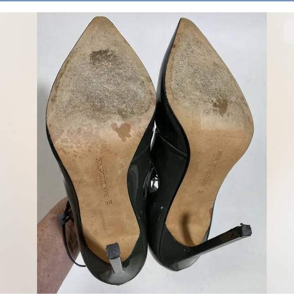 Manolo blahnik up olive green lace up pump size 38 - Picture 6 of 6